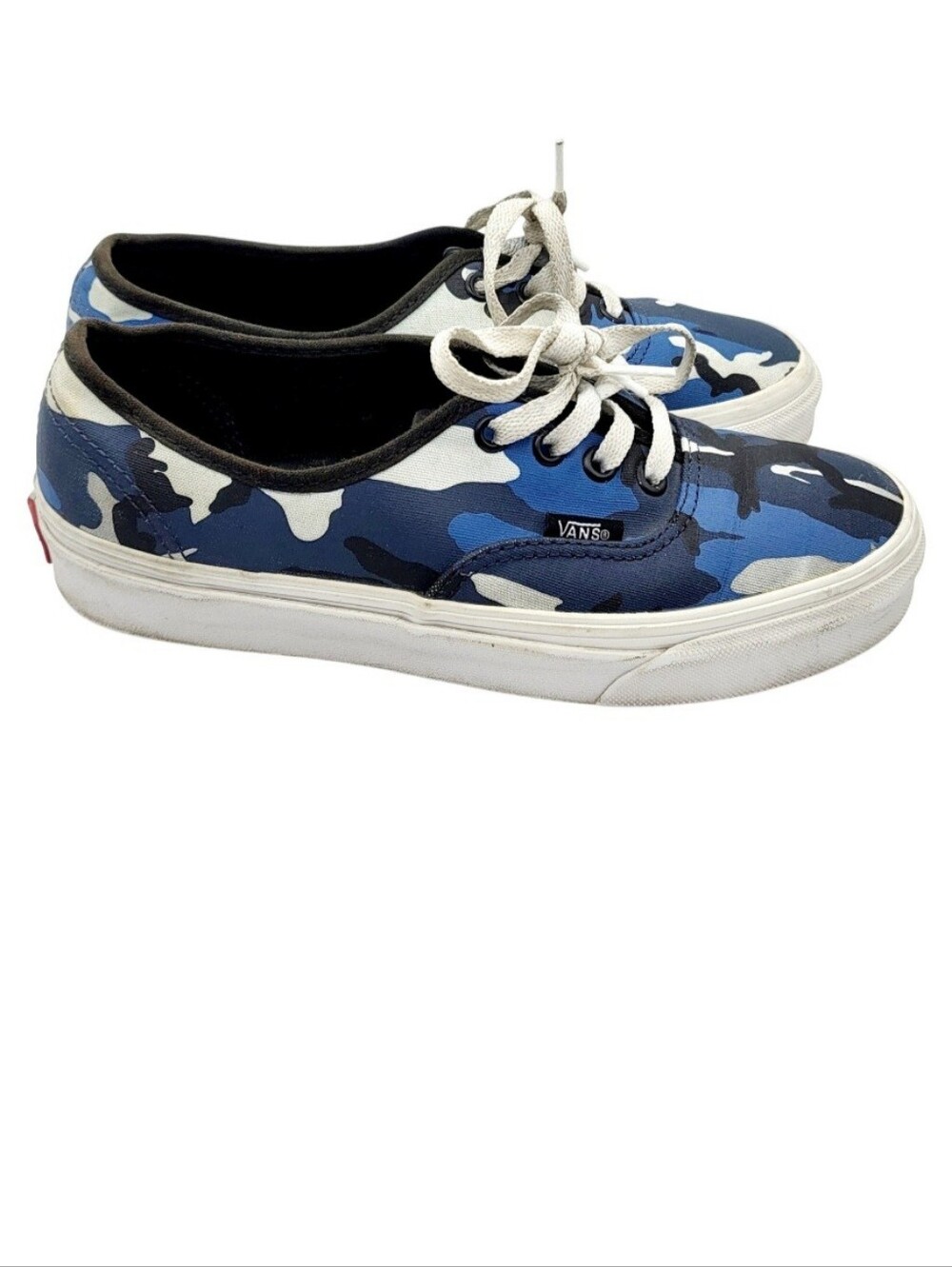 Vans Blue Pop Camo Camouflage Low Top Lace Up Sneakers Women’s Size 6.5 Men’s 5